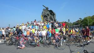 Genueser Radler am nationalen Fahrradtag