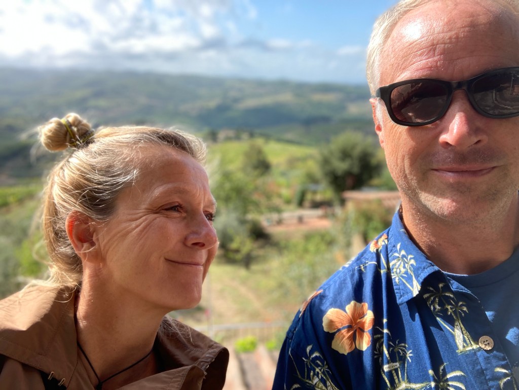 Kirsten Wulf und Gatte in der Toskana
